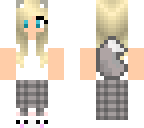 blonde wolf girl in pajamas