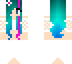 blue and pink ocean girl