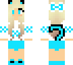 blue cute cat girl