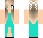 blue prom girl