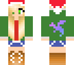 cute christmas girl with purple dragon