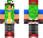 green haired ash girl