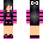 pink girl with black hair