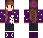 purple sweater snowman