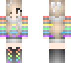 rainbow winter girl