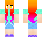 sunset rainbow girl