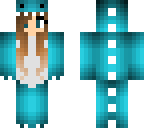 teal dino girl