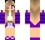 blue and purple cat girl