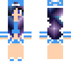 blue girl with galaxy hair