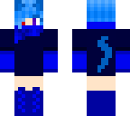 blue haired cat girl