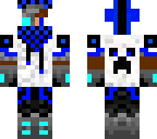 blue robot ninja gamer v 1