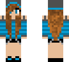 blue stripes-girl
