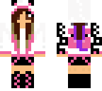 cute pig girl multicolored hair