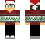 double skin christmas boy and a duck