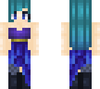 girl in midnight blue dress