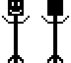 happy stick man