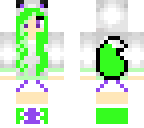 purple and green fox girl