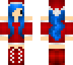 blue female santa