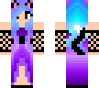 cute purple prom cat girl