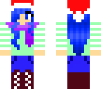 girl with scarf and santa hat