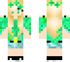 green and blue hipster girl