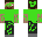 green steve full with slime