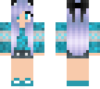 blue cat girl