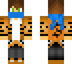 blue scarf tiger boy