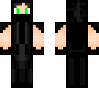 clad in black