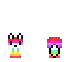 cute rainbow pup