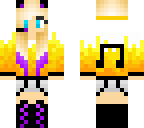 cute yellow and purple music gamer girl