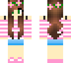 kawaii pink flower girl