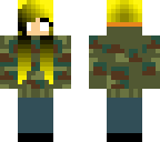 blonde herobrine camo girl