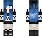 blue and black goth chick
