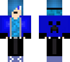 blue short-haired girl