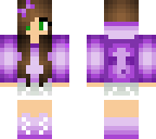 dark-haired purple slime girl