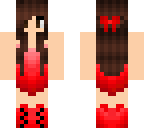 girl in red dress