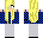 laid back girl with blue shirt