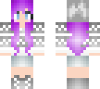 purple haired winter girl