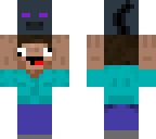 steve holding an ender dragon