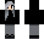 black hoodie girl