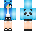 blue panda girl