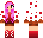 cake girl with pink hair