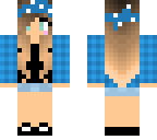 cute girl with blue bandana