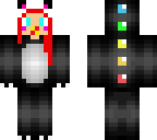 dino panda has red hair