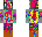 paint splattered pigeon
