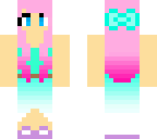 pink and blue tumblr girl