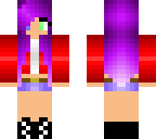 purple hair school girl