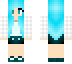 cute blue hair girl