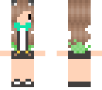 cute nerdy chibi with green tips